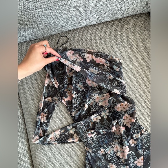ZARA Floral One-Shoulder Asymmetric Mesh Midi Dress – NWT size Medium - Picture 13 of 16